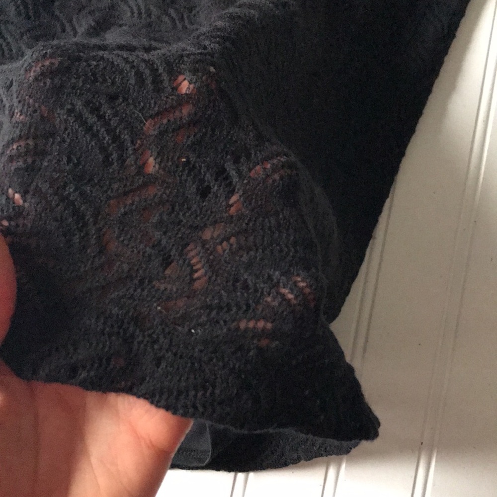 Loft crossover tie waist black lace dress NWT - Picture 8 of 10